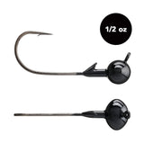 1/2 oz Tungsten Football Jig Head (2 pack) - Available in 2 Colors! - WOO! TUNGSTEN